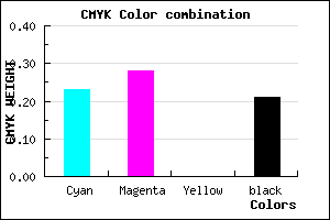 #9A90C9 color CMYK mixer