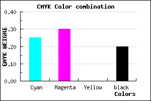 #9A90CD color CMYK mixer