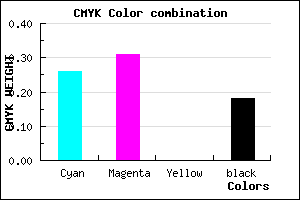 #9A90D1 color CMYK mixer
