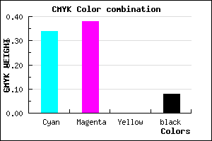 #9A90EA color CMYK mixer