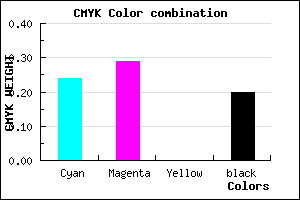 #9A91CB color CMYK mixer