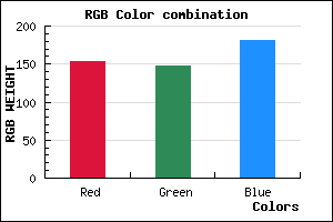 rgb background color #9A93B5 mixer