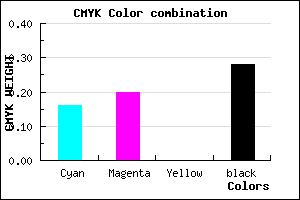 #9A93B7 color CMYK mixer