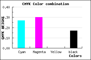 #9A93D3 color CMYK mixer