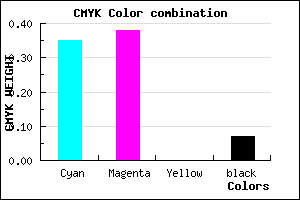 #9A93ED color CMYK mixer