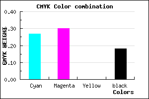 #9A94D2 color CMYK mixer