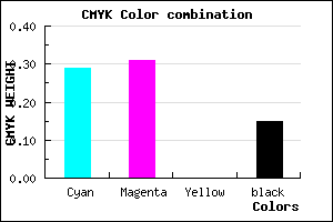 #9A94D8 color CMYK mixer