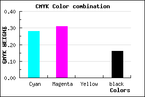 #9A95D7 color CMYK mixer
