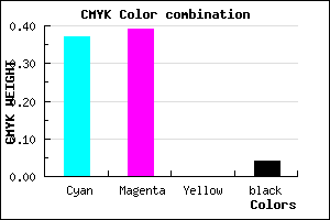 #9A95F5 color CMYK mixer