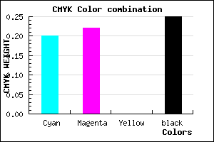 #9A96C0 color CMYK mixer