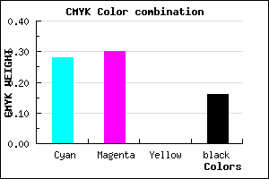 #9A96D6 color CMYK mixer