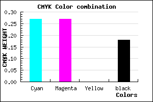 #9A9AD2 color CMYK mixer