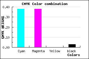 #9A9AF8 color CMYK mixer