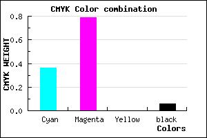 #9A32F0 color CMYK mixer