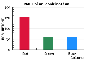 rgb background color #9A3C3C mixer