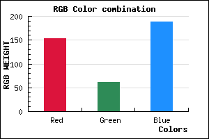 rgb background color #9A3EBC mixer