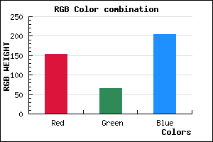 rgb background color #9A42CC mixer