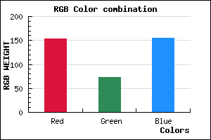 rgb background color #9A499B mixer