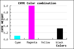 #9B00AD color CMYK mixer