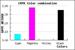 #9B67A7 color CMYK mixer
