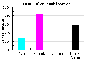 #9B69B5 color CMYK mixer