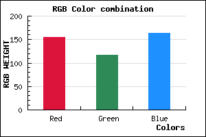 rgb background color #9B75A3 mixer