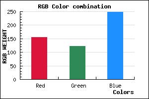 rgb background color #9B7BF9 mixer