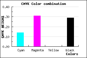 #9B7DB5 color CMYK mixer