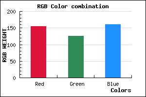 rgb background color #9B7EA0 mixer