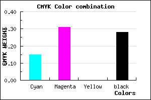 #9B7EB7 color CMYK mixer