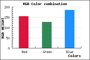 rgb background color #9B7FB9 mixer