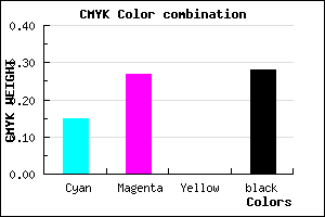 #9B85B7 color CMYK mixer