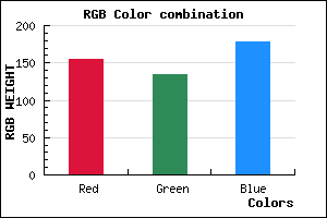 rgb background color #9B86B2 mixer