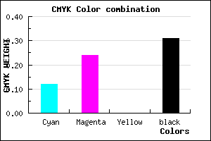 #9B87B1 color CMYK mixer