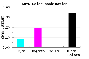 #9B89A9 color CMYK mixer