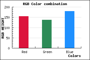 rgb background color #9B89B3 mixer