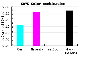 #9B89B9 color CMYK mixer