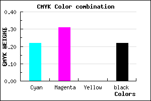 #9B89C7 color CMYK mixer