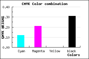 #9B8BB1 color CMYK mixer
