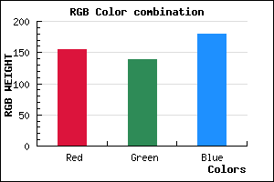rgb background color #9B8BB3 mixer
