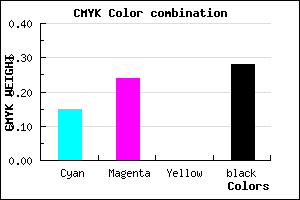 #9B8BB7 color CMYK mixer