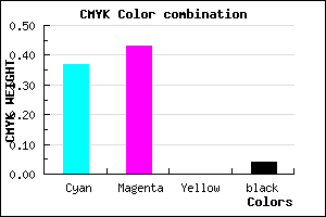 #9B8BF5 color CMYK mixer