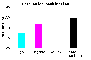 #9B8CB6 color CMYK mixer