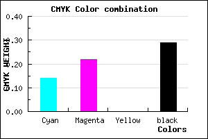 #9B8DB5 color CMYK mixer