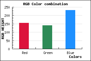 rgb background color #9B8DE7 mixer