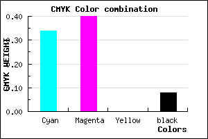 #9B8DEB color CMYK mixer