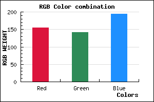 rgb background color #9B8EC2 mixer