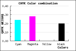 #9B93CD color CMYK mixer