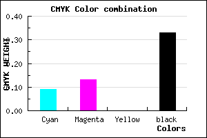 #9B94AA color CMYK mixer