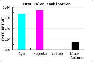 #9B94EC color CMYK mixer